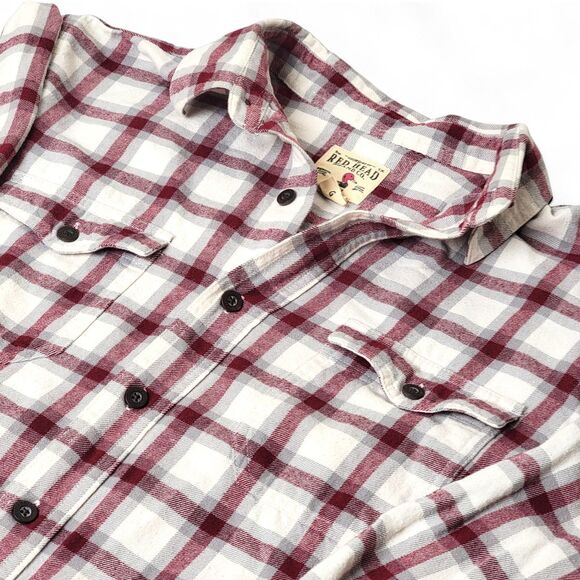 RedHead Other - Red Head Men's Flannel Shirt Large Button Down Plaid Western Rodeo Cowboy Cotton
